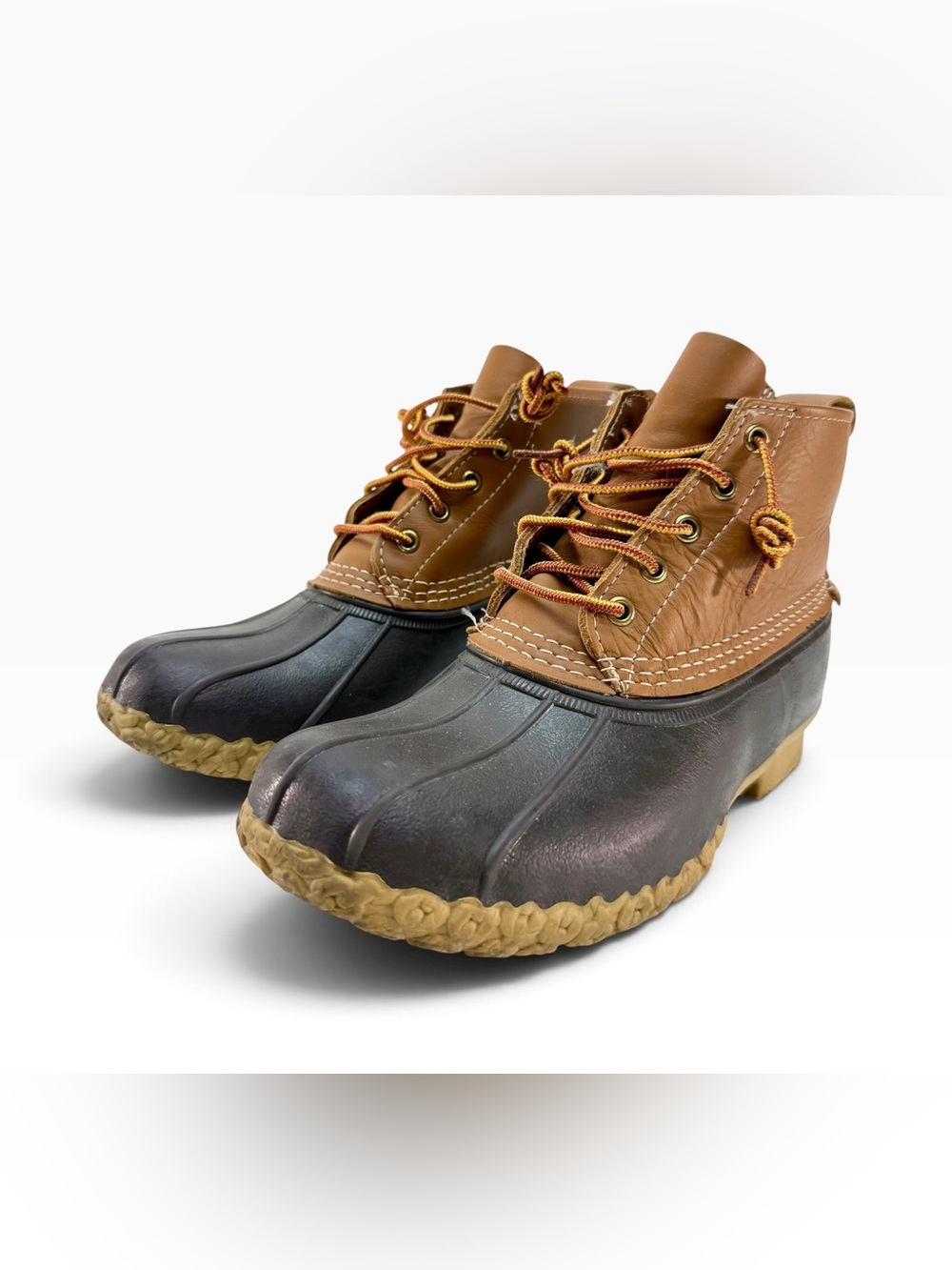 LL Bean Boots Brown Duck Womens 9 M Mid Waterproof USA